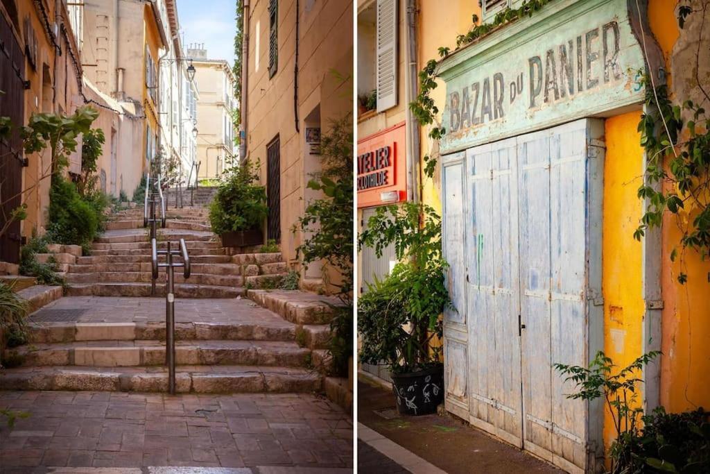 Rare Appart 2 Chambres En Duplex Design Au Panier 马赛 外观 照片